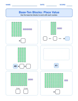 Base-Ten Blocks Place Value