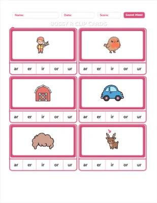 Bossy R Clip Cards