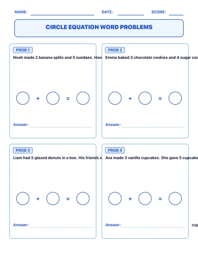 Circle Equation Word Problems