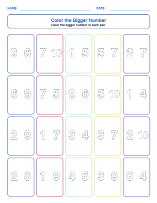 Color Number Pairs