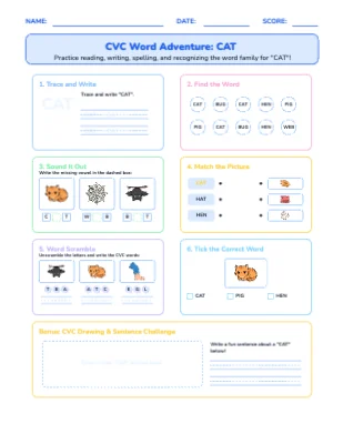 CVC Phonics Adventure
