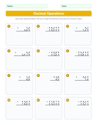 Decimal Operations