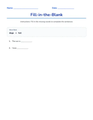 Fill-in-the-Blank