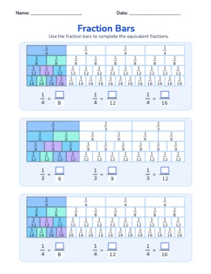 Fraction Bars Wall