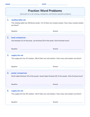 Fraction Word Problems