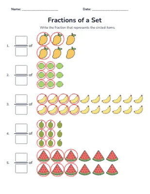 Fractions Circle Set