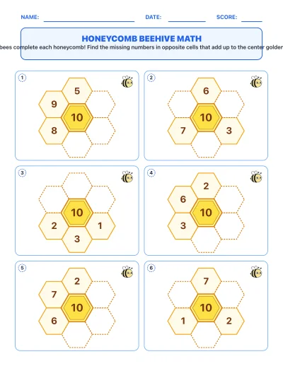 Honeycomb Beehive Math