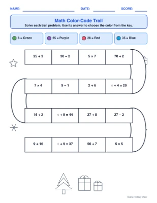 Math Color-Code Trail