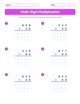Multi-Digit Multiplication