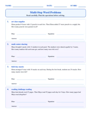 Multi-Step Word Problems