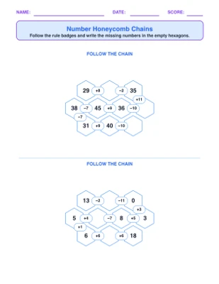 Number Honeycomb Chains