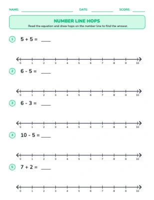 Number Line Hops