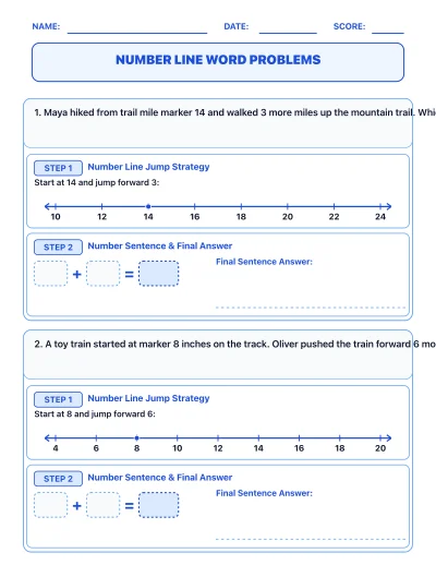 Number Line Word Problems