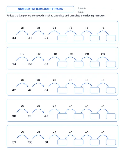Number Pattern Jump Tracks