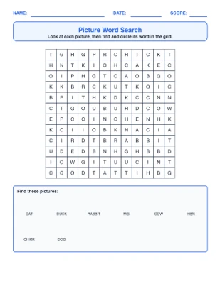 Picture Word Search