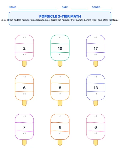 Popsicle 3-Tier Math