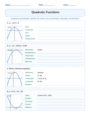 Quadratic Functions