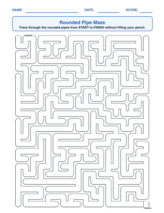 Rounded Pipe Maze