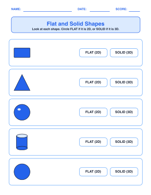 Flat & Solid Shapes (K.G.A.3)