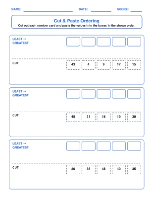Sort, Compare & Cut
