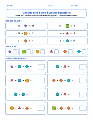Symbol Equation Puzzles