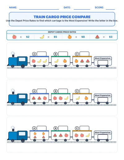 Train Cargo Price & Weight Compare