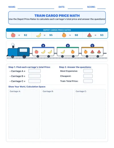 Train Cargo Price & Weight Math