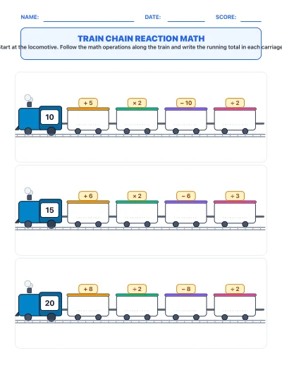 Train Chain Reaction Math