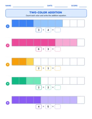 Two-Color Addition