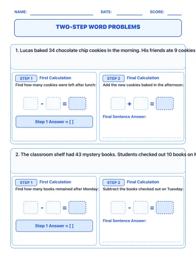 Two-Step Word Problems